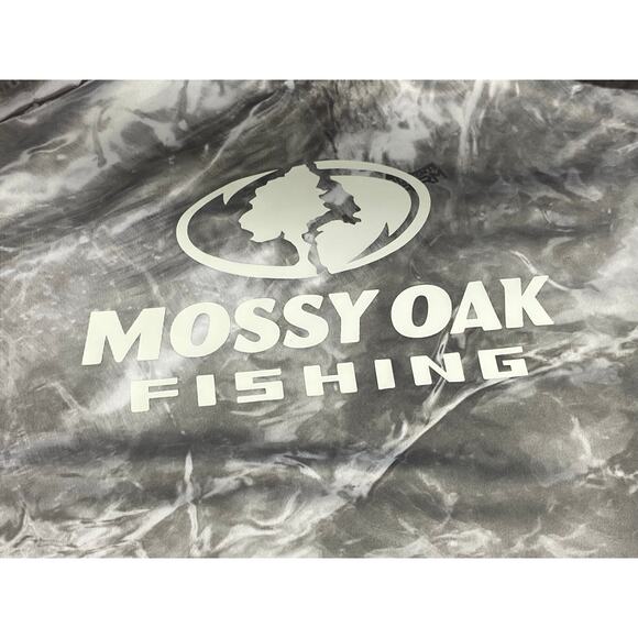 Mossy Oak Fishing Shirt – Size XL – Gray/White Camo – Hydroplex – Made in Jordan - Picture 10 of 11